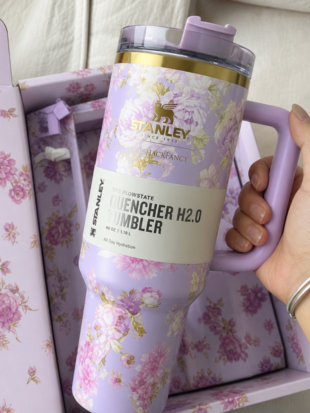 Stanley Lavender Floral Quencher H2.0 Tumbler